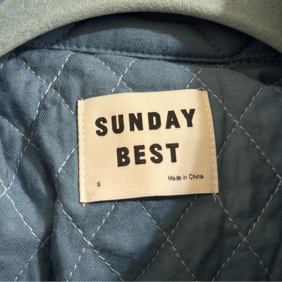 Aritzia Sunday Best Sky Shirt Jacket - Dune Blue - Size S - Picture 5 of 12
